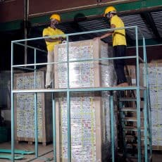 Packaging pallets of grow bags