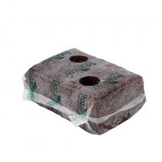 Hydrated double hole BotaniCubes for propagation of salad crops